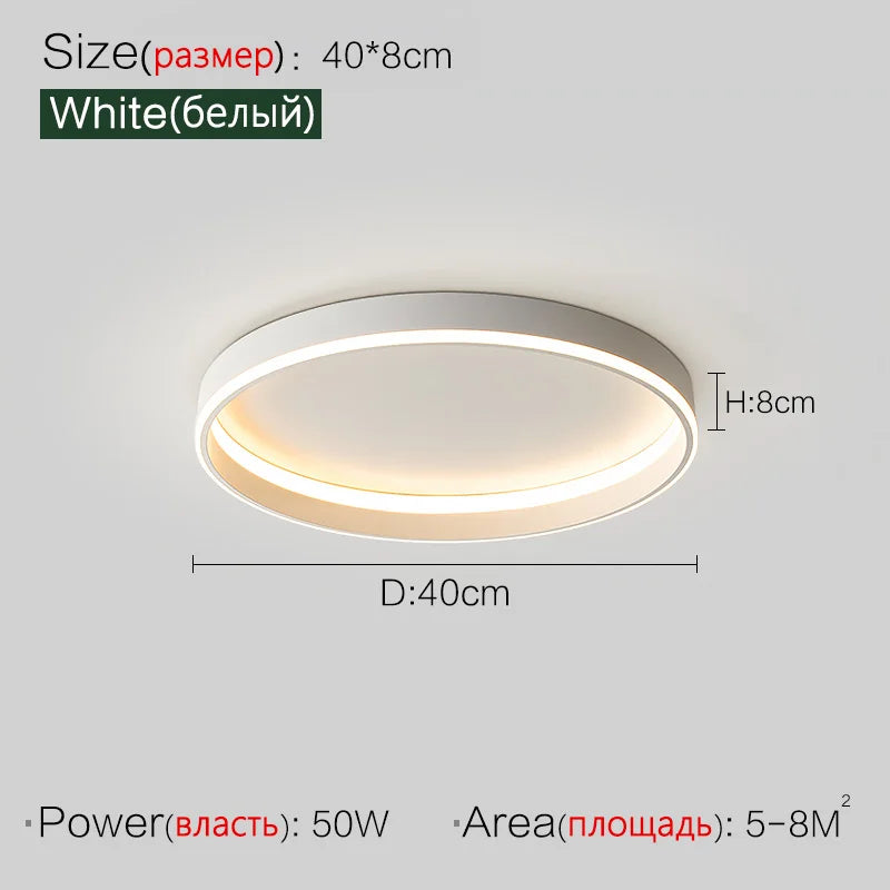 Axyaa Bedroom Ceiling Lamp LED Modern Minimalist Nordic Master Bedroom Lighting