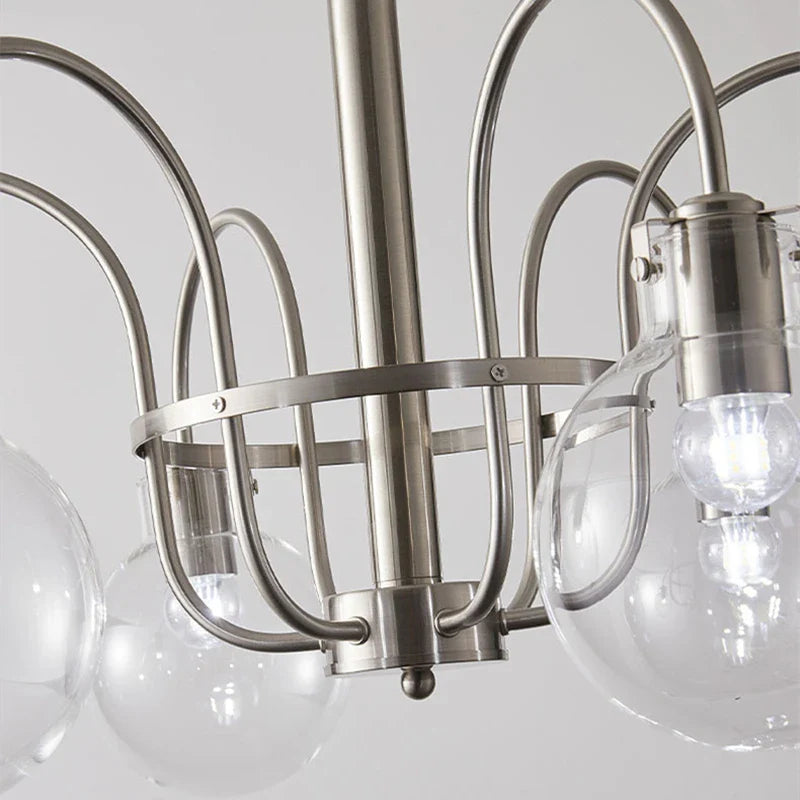 Axyaa Retro Bauhaus LED Glass Chandelier for Home and Shop Lighting