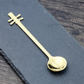 Axyaa Titanium-Plated Guitar Spoon - Music Bar Creative Gift - Stainless Steel