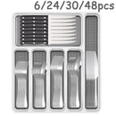 Axyaa 48-Piece Stainless Steel Tableware Set with Storage Box