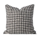 Axyaa Thousand Bird Check Cushion Pillow - Modern Light Luxury Black & White Gray Square Pillowcase