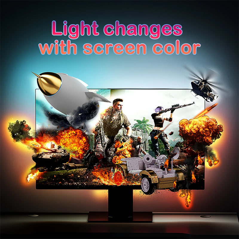 Axyaa RGB Monitor Backlight for Gaming Setup - Smart Control LED Strip