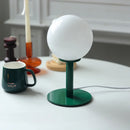 Glass Cream Mushroom LED Desk Lamp for Modern Minimalist Bedroom by Axyaa