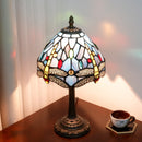 Axyaa Blue Dragonfly Crystal Bedside Table Lamp