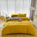 Axyaa Solid Color 4-Piece Bedding Set - Quilt Cover, Bed Sheet, Student Dorm 3-Piece Set