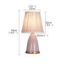 Axyaa Modern Ceramic Table Lamp LED Dimmable Desk Light for Home Bedroom