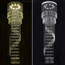 Axyaa Luxury Crystal Spiral Chandelier for Long Staircase - Modern Crystal Hanging Fixture