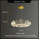 Axyaa Modern Acrylic Petal Pendant Light with LED Ring for High Light Ambiance