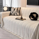 Axyaa Solid Gray Chenille Sofa Cover - Modern Minimalist Luxe Design