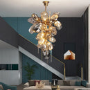 Axyaa LED Stainless Steel Crystal Chandelier Suspension Lamps