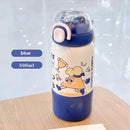 Axyaa Kids 500ml Insulated Stainless Steel Water Bottle with Straw Handle
