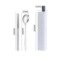 Axyaa Stainless Steel Travel Utensils Set with Case and Chopsticks, Portable Flatware