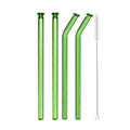 Axyaa Glass Straw 5Pcs Set for Bubble Tea & Smoothies, Eco Friendly Reusable Straws