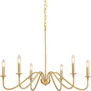 Axyaa Black 6-Light Chandelier - Classic Candle Design, Perfect for Bedrooms & Studies
