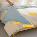 Axyaa All Season Soybean Fiber Duvet Insert with Mix Color Jacquard, Fluffy & Soft