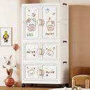 Axyaa Cartoon Foldable Storage Box, Heavy-Duty Rolling Organizer for Home - 2 Colors