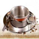 Axyaa Double Walled Stainless Steel Coffee Cup Set with Saucer Spoon