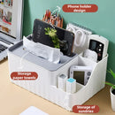 Axyaa Desktop Tissue & Remote Control Organizer: Living Room Essential