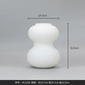 Axyaa Frosted White Gourd Glass Vase - Home Decor & Flower Vase