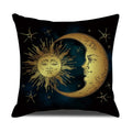 Axyaa Gold Printed Decorative Linen Pillow Cover