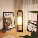 Axyaa Japanese Wooden Art Floor Lamp Retro Living Room Tea Room Hotel Lighting