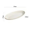 Axyaa Yellow Oval Fish Plate Sushi Sashimi Dish Molecular Cooking Tableware