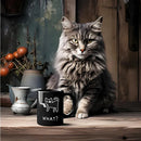 Axyaa Ceramic Cat Coffee Mug 11oz Black - Funny Cat Milk Tea Cup Beer Cup