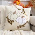 Axyaa Halloween Velvet Pumpkin Ghost Pillowcase Embroidered Cushion Cover