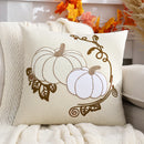 Axyaa Halloween Velvet Pumpkin Ghost Pillowcase Embroidered Cushion Cover