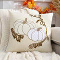 Axyaa Halloween Velvet Pumpkin Ghost Pillowcase - Home Decor Embroidered Cushion Cover