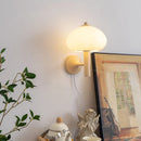 Axya Modern White Glass Mushroom Wall Lamp