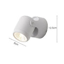 Axyaa Rotating LED Wall Lamp: Small Spotlight for Home Decors & Bedside, Nordic Design