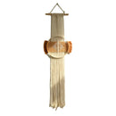 Axyaa Round Brown Macrame Wall Hanging: Boho Home Decor for Bedroom, Apartment & Dorm