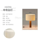 Axyaa Wabi Sabi Solid Wood Table Lamps for Living Room Bedroom Nightstand