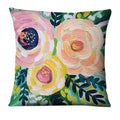 Axyaa Watercolor Flowers Painting Print Pillowcase 45x45cm Home Decor Pillows
