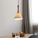 Axyaa Ceramic Shade LED Pendant Light: Modern Nordic Chandelier for Restaurant and Bedroom