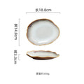 Axyaa Flame-Killed Ceramic Irregular Plate Restaurant Sushi Salad Pasta Molecular Cuisine Tableware