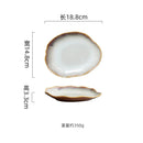Axyaa Flame-Killed Ceramic Irregular Plate Restaurant Sushi Salad Pasta Molecular Cuisine Tableware