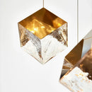 Axyaa Gold Glass Square LED Pendant Lightoom Lighting