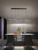 Axyaa Modern Minimalist LED Chandelier: Nordic Design Ceiling Pendant Lights for Living and Dining Room