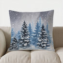 Blue Car & Tree Christmas Pillow Cover - Axyaa Brand