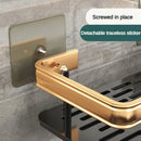 Axyaa Bathroom Corner Towel Rack Shelf with Shower Shampoo Storage
