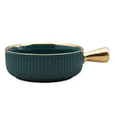 Axyaa Ceramic Breakfast Bowl with Handle, Exquisite Fruit Salad Dish