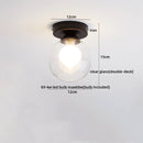 Axyaa Modern Wood Glass LED Ceiling Light for Kitchen Living Room Decor