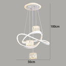 Axyaa Crystal Chandelier | Luxury Living Room and Dining Room Pendant Light