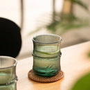 Axyaa Bamboo-Like Stackable Glass Cup Set of 1 (260ml) - Home Style Drinking Glasses
