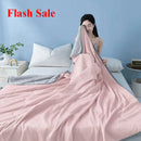 Axyaa Cool Silk Summer Quilt - Single/Double Size, Thin & Airy for Hot Nights