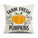 Axyaa Thanksgiving Pumpkin Maple Leaf Pillow Cover