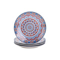 Axyaa Bohemian Style Ceramic Plate Set - 6/12 Piece Small Dessert Plate, 8.5 Inch