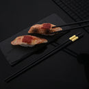 Axyaa Black Gold Stainless Steel Chopsticks Spoon Set